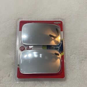 🆕 Ampper Universal Rectangular Convex Blind Spot Mirrors - Silver (Set of 2)